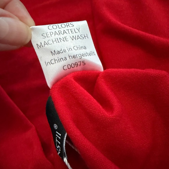 Romanstii Women’s Casual V-Neck Loose Puff Long Sleeve Tunic Top Red XL NWT - Picture 9 of 11